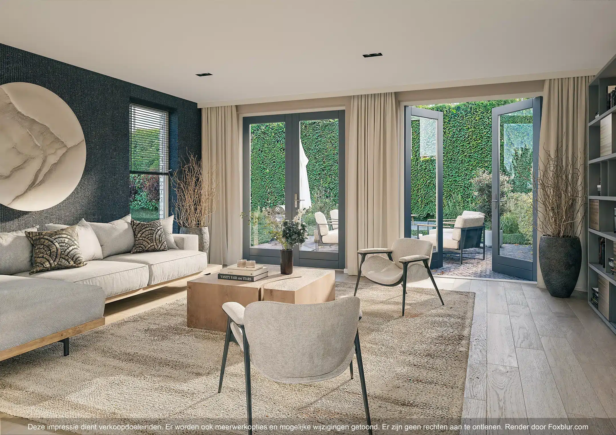Woonkamer met een modern interieur