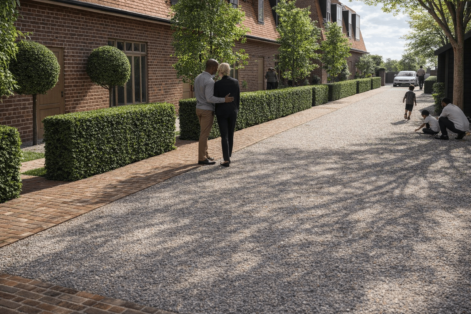 Sfeerplattegronden van linkerwoning met verschillende indelingsopties